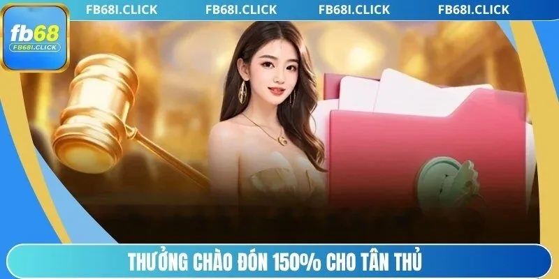 Thưởng chào đón 150% cho tân thủ